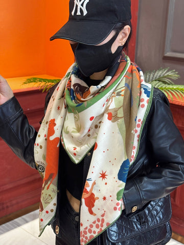 HERMES 25S SCARF 140 IN SILK 733914