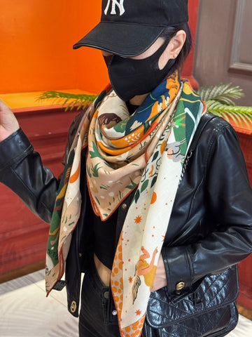 HERMES 25S SCARF 140 IN SILK 733915