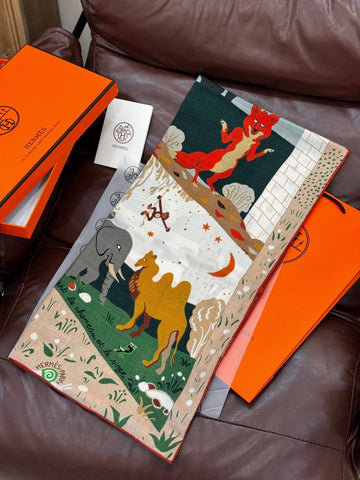 HERMES 25S SCARF 140 IN SILK 733915