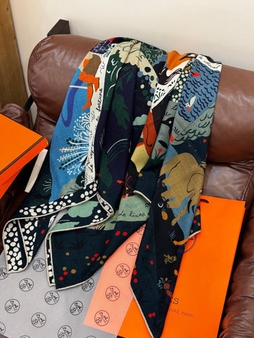 HERMES 25S SCARF 140 IN SILK 733916