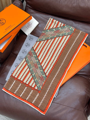 HERMES 25S SCARF 140 IN SILK TWILL 733918