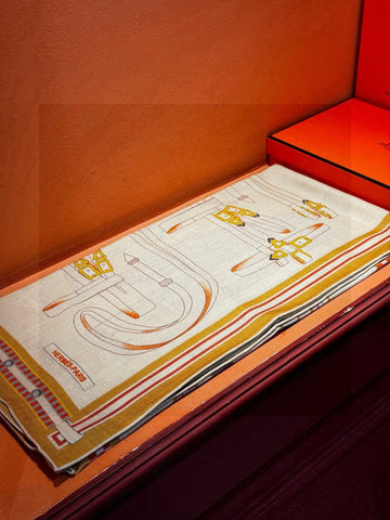 HERMES 25S SCARF 140 IN SILK AND CASHMERE 735808