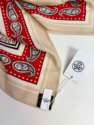 HERMES 25S SCARF 135 IN CASHMERE SILK 729039