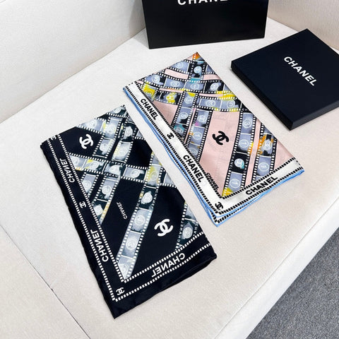 CHANEL 25S SCARF 88 IN SILK 737190