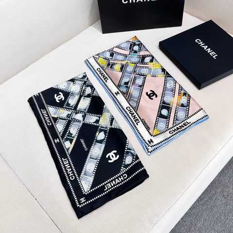 CHANEL 25S SCARF 88 IN SILK 737191