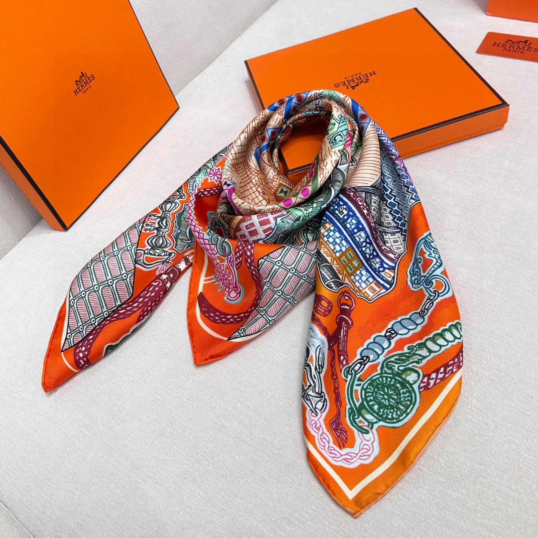 HERMES 25S SCARF 90 IN SILK 726441