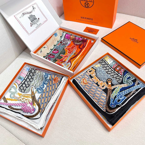 HERMES 25S SCARF 90 IN SILK 726441