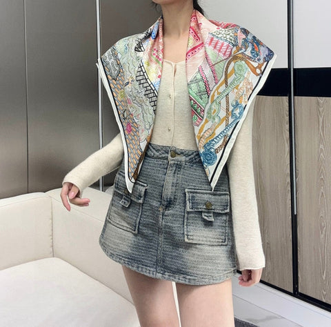 HERMES 25S SCARF 90 IN SILK 726442