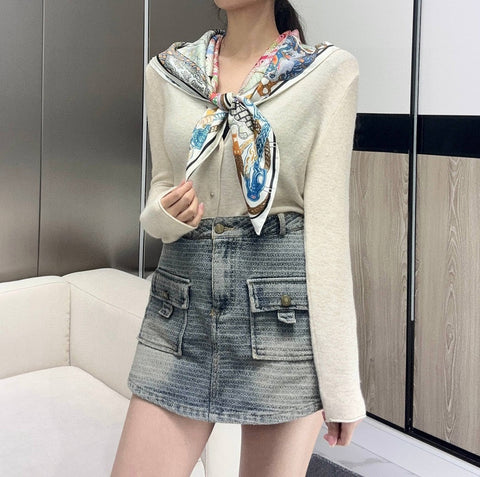 HERMES 25S SCARF 90 IN SILK 726442