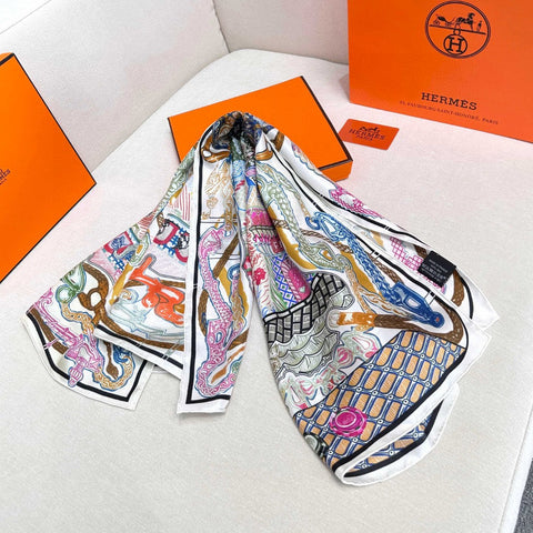 HERMES 25S SCARF 90 IN SILK 726442