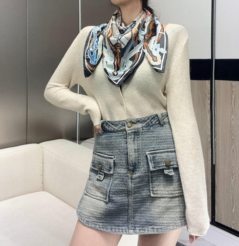 HERMES 25S SCARF 90 IN SILK 726443