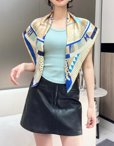 HERMES 25S SCARF 90 IN SILK 730645