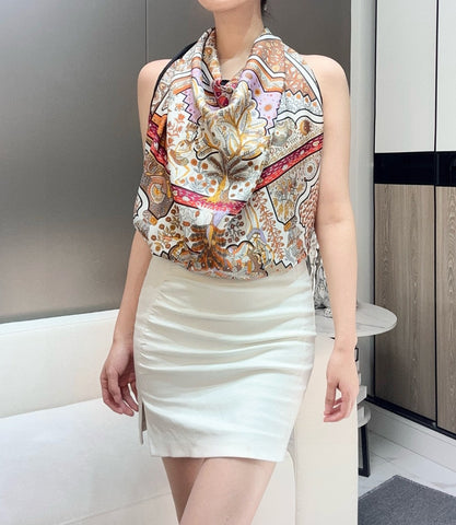 HERMES 25S SCARF 90 IN SILK 724811