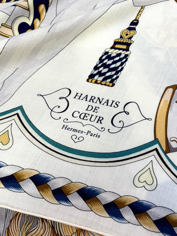 HERMES 25S SCARF 135 IN CASHMERE SILK 730648