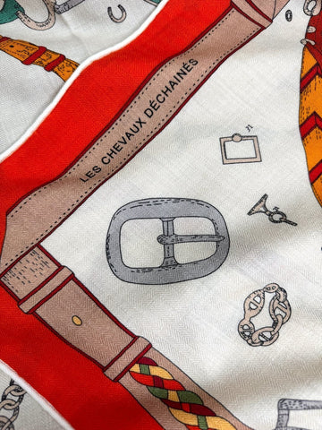 HERMES 25S SCARF 135 IN CASHMERE SILK 737310