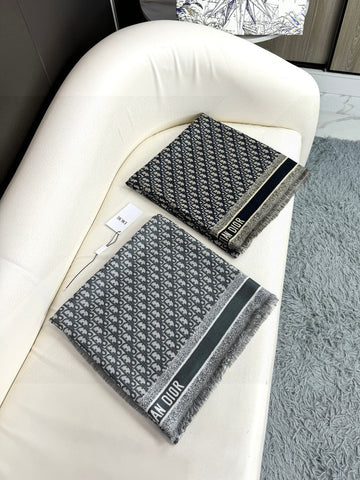 DIOR SCARF 140 CM IN SILK-WOOL BLEND 702040