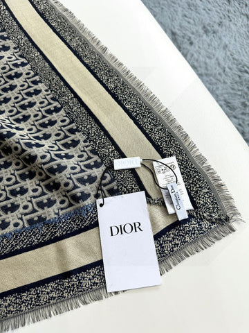 DIOR SCARF 140 CM IN SILK-WOOL BLEND 702040