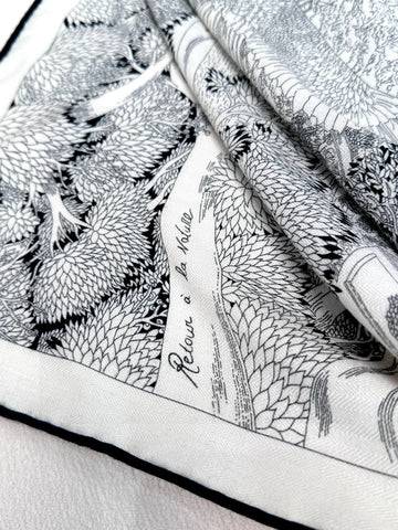 HERMES 25S SCARF 135 IN CASHMERE SILK 733938