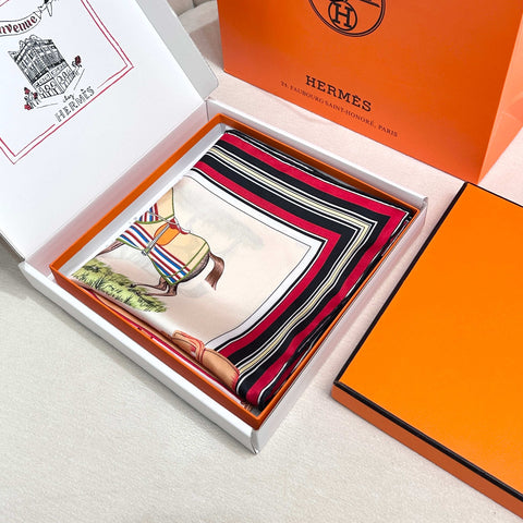 HERMES 25S SCARF 90 IN SILK TWILL 733929