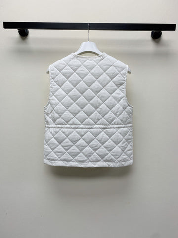 MONCLER 25S DOWN VEST IN WHITE 081