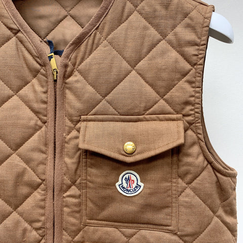 MONCLER 25S DOWN VEST IN BROWN 080