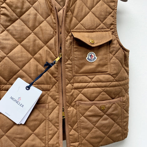 MONCLER 25S DOWN VEST IN BROWN 080
