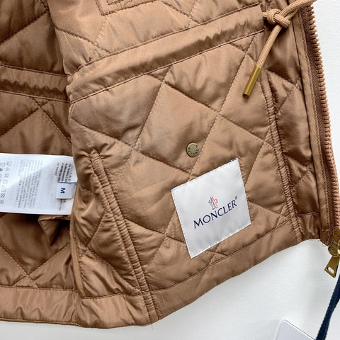 MONCLER 25S DOWN VEST IN BROWN 080
