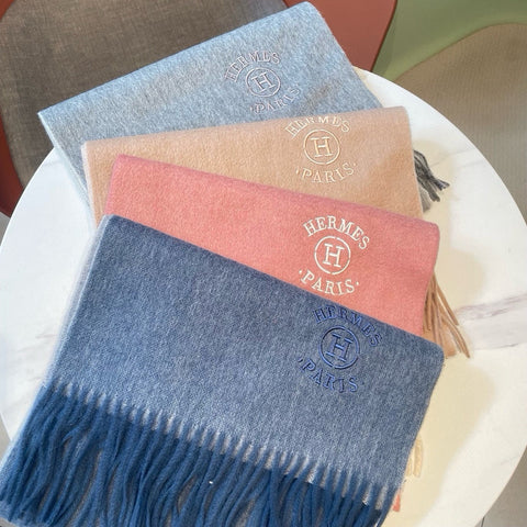 RECTO-VERSO MUFFLER 190 DOVE GREY CASHMERE