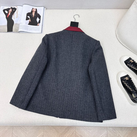 Gucci Patchwork Suit Jacket Encora Red Cotton