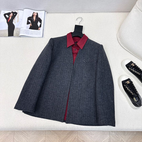 Gucci Patchwork Suit Jacket Encora Red Cotton