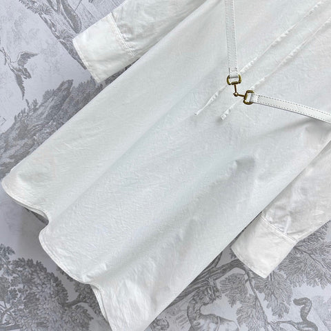 GUCCI 25S EMBROIDERED SHIRT DRESS WITH BELT 264644