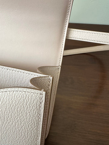 CONSTANCE 18 LIGHT PINK CHEVRE SILVER HARDWARE