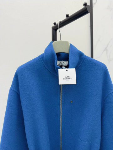 HERMES 25S STAND-COLLAR ZIP-UP JACKET 96710