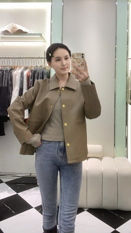 HERMES 25S SHORT SHEEPSKIN JACKET 044