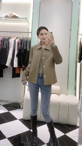 HERMES 25S SHORT SHEEPSKIN JACKET 044