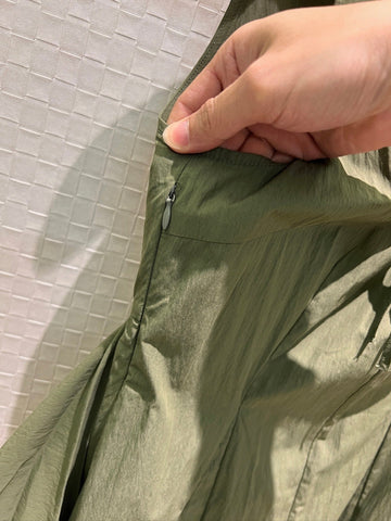 Loewe Lace-up Vest Dress Green Cotton