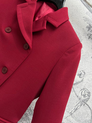Gucci Suit Jacket Red Wool