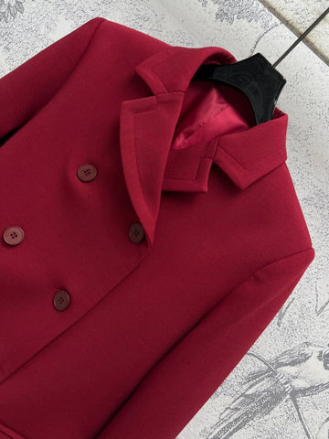 Gucci Suit Jacket Red Wool